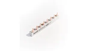 MOREK QuickBar Pin Busbar, 4-phase, 10mm² cross-section, Type E, 8 modules length