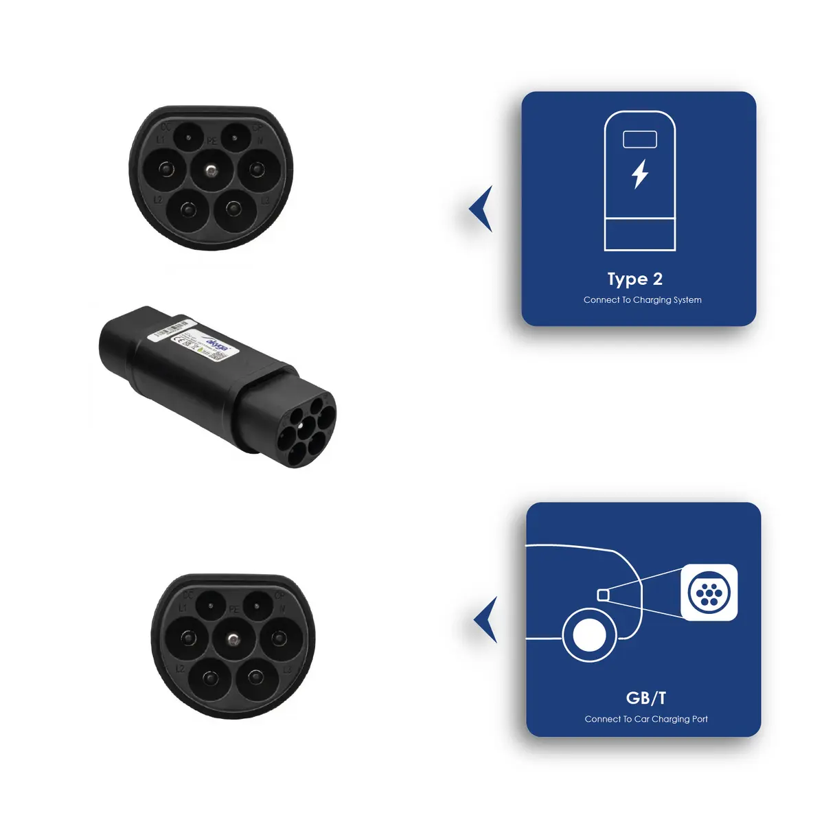 Akyga AK-SC-E21 Charging Cable Adapter Type 2 to GB/T Photo 10