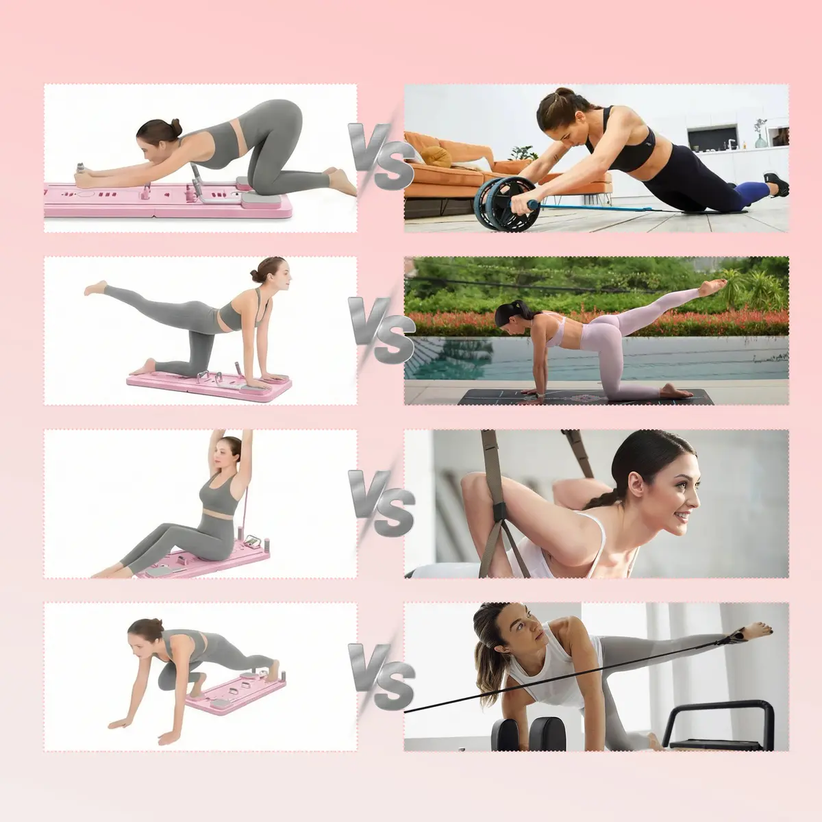 Extralink Pilates dēlis rozā reformer Photo 5