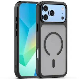 Mocco MagSafe Matt TPU and PC Protective Case for Apple iPhone 17 Pro and iPhone 18 Pro with 2500 Gs Magnets