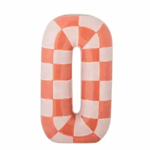 Bloomingville Mae Cylinder-shaped Ceramic Vase Orange Height 320 mm