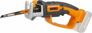 Сабельная пила WORX WG894E.9 20 В аккумулятор длина хода 1.6 см глубина резки в дереве 6 см черно-оранжевая