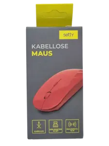 Setty wireless mouse 2.4 GHz 1600 DPI red with USB receiver