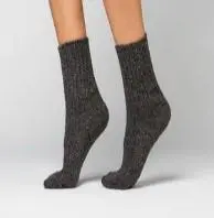 Knitas tumši pelēkas vilnas zeķes 45-46