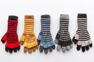 KNITAS 614 Dubultie Vilnas Cimdi Sievietēm Izmērs 8-9 Dažādas Krāsas