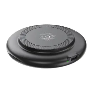 XO CX031 Беспроводное индуктивное зарядное устройство Черное 15Вт с кабелем USB-C - USB-C и комплектом адаптеров