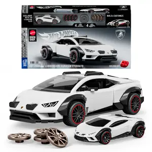 Mattel Building Set Hot Wheels Lamborghini Huracan Sterrato Plastic 268 Pieces 10 Years