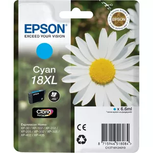 Картридж EPSON ink Cyan 18XL Claria Home Ink C13T18124010