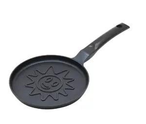 Klausberg KB 7972 Aluminum Pancake Pan Ø18 cm with Non-Stick Marble Coating and Sun Pattern