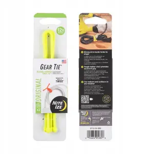Nite Ize Gear Tie Original 12 Elastīga saite 2 gab. kabeļu organizators