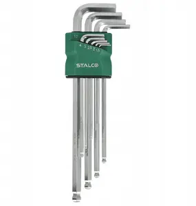 Набор шестигранных ключей Stalco S-48366 1.5-10 мм удлиненные с шаровым наконечником CrV