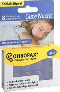 Сииликоновые беруши Kosmed Ohropax Доброй ночи 23 дБ 8 штук