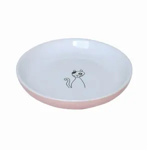 Nobby Crazy Cat Keramikas bļoda kaķiem 14 cm 120 ml rozā