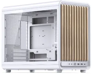 Корпус для ПК Jonsbo D33 Wood Micro-ATX закаленное стекло белый и дерево