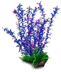 Terra Natura Aqua Natura Hlorella Zils Plastmasas Akvārija Augs 38 cm