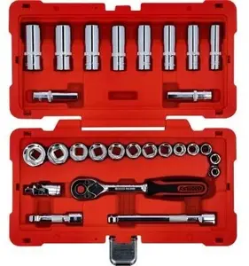 saTra KS Tools 958.0627 Набор торцевых головок 3/8 дюйма 27 предметов хромованадиевая сталь 2.64 кг