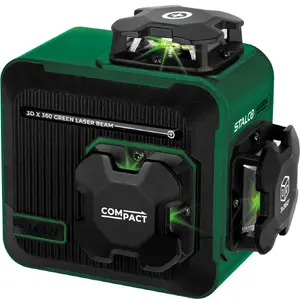 Stalco LLS3DG 3D green cross line laser level