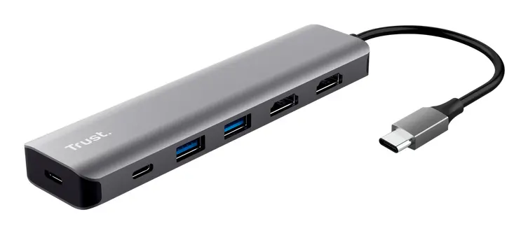 TRUST Dalyx USB-C Multiport Adapter Grey Photo 5