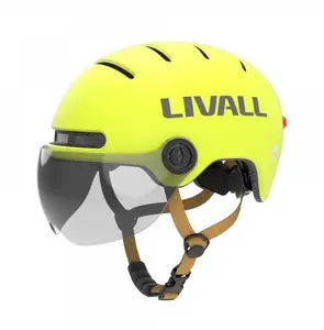 Livall Urban Smart Helmet 54-58 cm with LED Lights Fall Detection SOS and Visor Black
