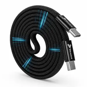 Kabel USB Alogy Magnetyczny USB-C szybkie ładowanie PD 100W zwijany iPhone Samsung 1M Reagle (RUC100MAGB)