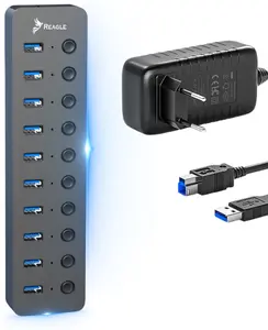 HUB USB Reagle Reagle HUB 10W1 USB 3.1 10 Portów USB-A Zasilacz 36W