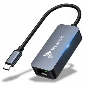 Karta sieciowa Reagle Przejściówka USB-C ETHERNET ADAPTER karta sieciowa LAN RJ45 2,5Gb/s 2.5G (5905261351807)