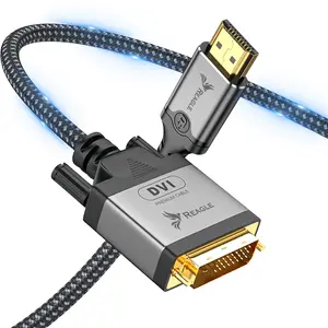 Kabel Reagle HDMI - DVI-D 1.5m srebrny (RHDV150P)