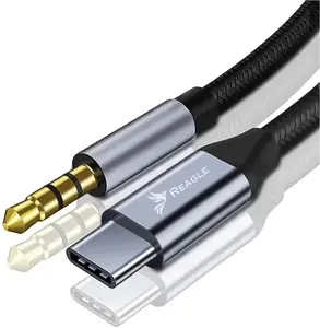 Adapter AV Reagle Kabel USB C AUX adapter Mini Jack 3,5 mm DAC stereo HD przejściówka 2m (5905367699599)