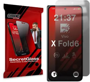 GrizzGlass Matte Privacy Tempered Glass SecretGlass for Vivo X Fold6
