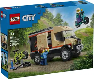 LEGO Mountain Bike Adventure Van Building Set with 260 Pieces and 2 Minifigures