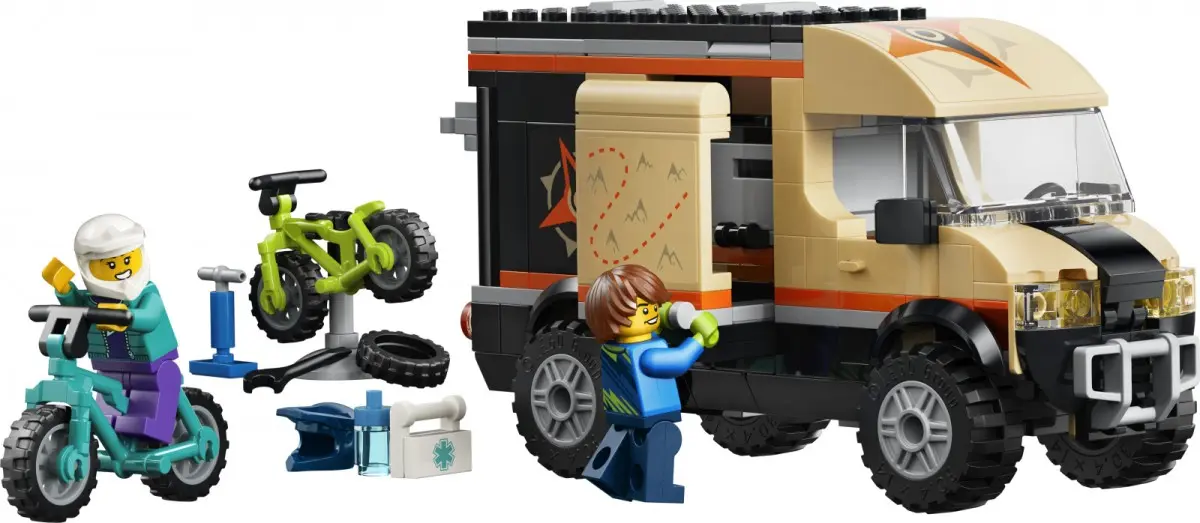 LEGO Mountain Bike Adventure Van Building Set Photo 2