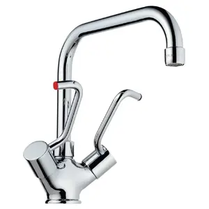 Ideal Standard Handi Augstais divu rokturu virtuves maisītājs ar U veida snīpi hroms