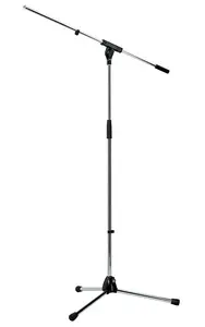 König & Meyer 21060-300-02 Straight microphone stand Tripod base Chrome Height 92.5 to 163 cm Weight 3.03 kg