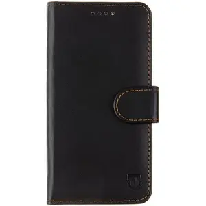Tactical Field Notes Smartphone Case for Vivo Y33s Black Imitation Leather Magnet Buckle Stand Card Compartments