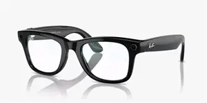 Google Meta Ray-Ban Wayfarer Viedās Brilles Spīdīgi Melnas Caurspīdīgas 12MP Kamera 32GB Atmiņa Bluetooth