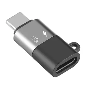 Puluz PU657B 8-Pin uz USB-C OTG adapteris melns ar datu pārraides un uzlādes atbalstu