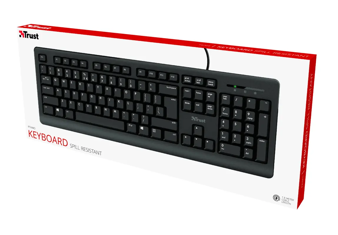 Trust Primo Keyboard USB German Black Photo 10