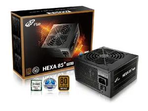 FSP HEXA 85+ PRO 350W Barošanas bloks ATX ATX2.5 Melns 350 W 80 PLUS Bronze