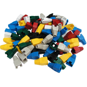 Защитный колпачок RJ45 серый с вырезом и увеличенным отверстием для кабеля Cat.5e 100 штук