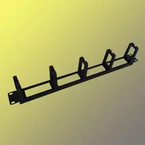 Rigging panel 19 inches 3x6 cm Hard eye Through metal rail hardened plastic black