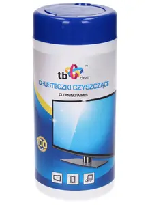 TB Clean Cleaning Wipes in a Tube 100 pcs Wet Wipes for Screen Cleaning Antistatic Alcohol Free 13 x 16 cm
