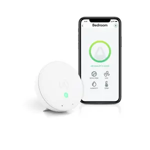 Airthings Wave Mini Air Quality Monitor Humidity Temperature Bluetooth Battery Powered