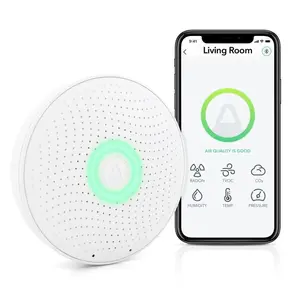 Airthings Wave Plus Smart Radon and Indoor Air Quality Monitor Bluetooth Air Pressure CO2 Humidity Temperature Sensor