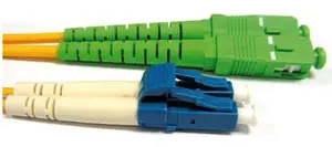Fiber optic patchcord duplex LC-SC/APC 9/125um SM 2m OS2