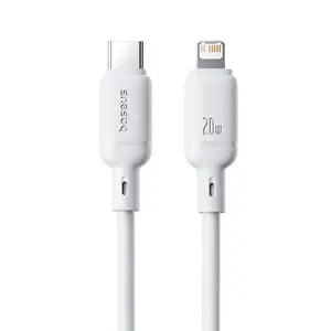Кабель для быстрой зарядки Baseus Silky USB-C/Lightning 1м 20Вт белый