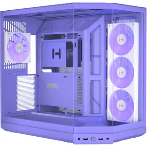 HYTE Y50 Taro Milk PC Case Purple Tempered Glass 3 Panels RGB Fans