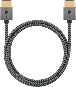 GOOBAY 75754 HDMI Kabelis 3 m HDMI Type A Vīrietis-Vīrietis 18 Gbit/s Versija 2.0 Pelēks