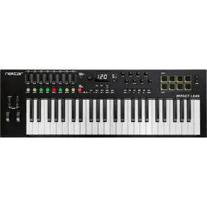Nektar Impact LX 49 mkIII MIDI keyboard 49 keys USB black with 8 pads pitch bend and modulation wheel