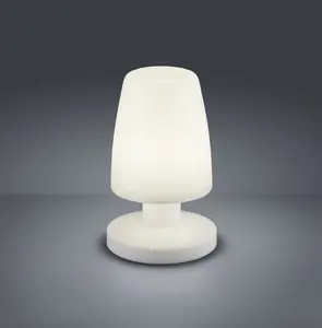 TRIO Dora R57051101 Аккумуляторная уличная настольная лампа белая 20.7 см IP44