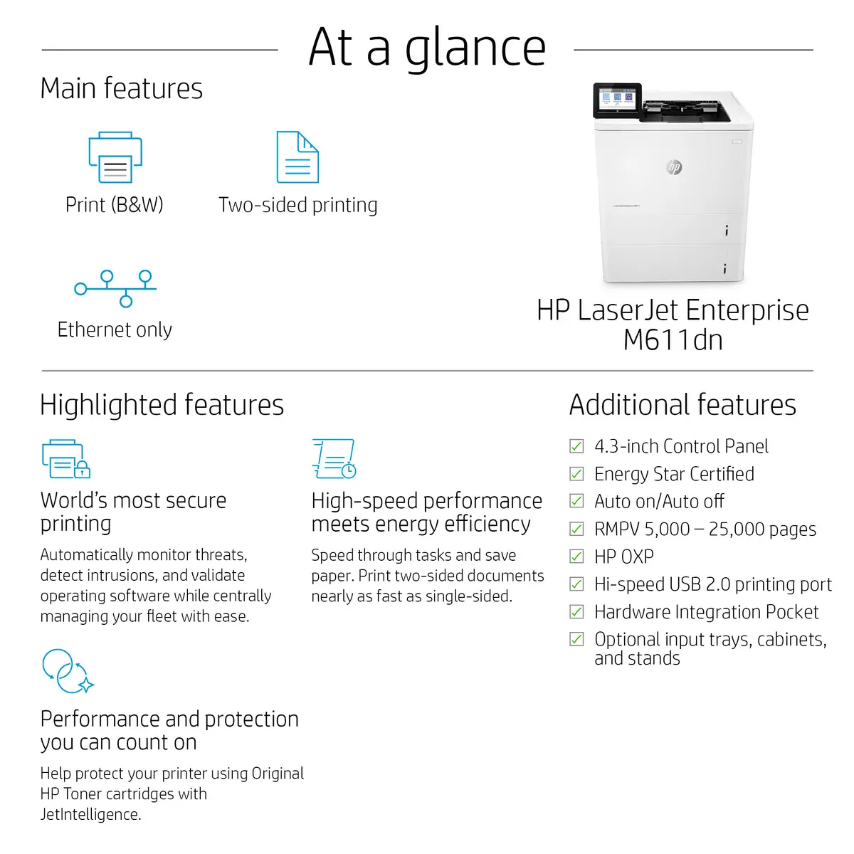 Принтер HP LaserJet Enterprise M611dn Photo 4